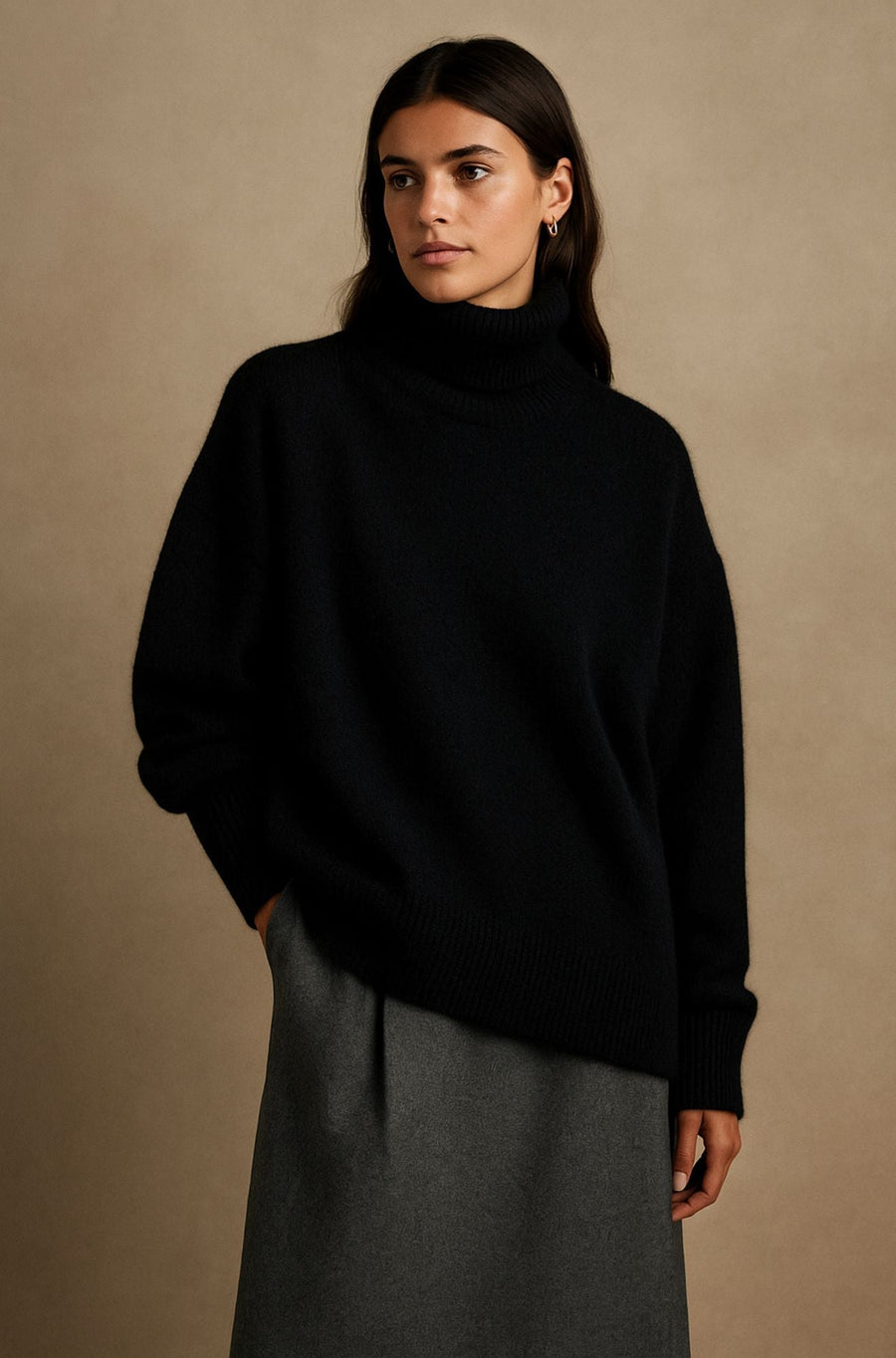Juliana™ Maglione Premium in Cashmere con Collo Alto
