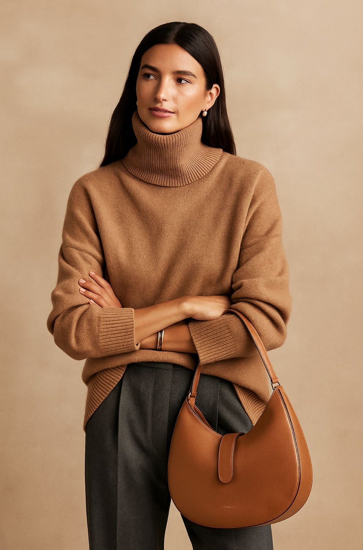 Juliana™ Maglione Premium in Cashmere con Collo Alto