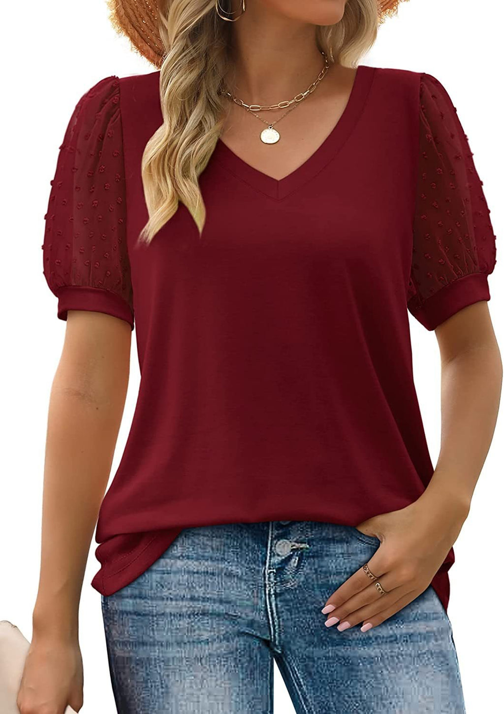 Élise | Top casual z dekoltem w kształcie V