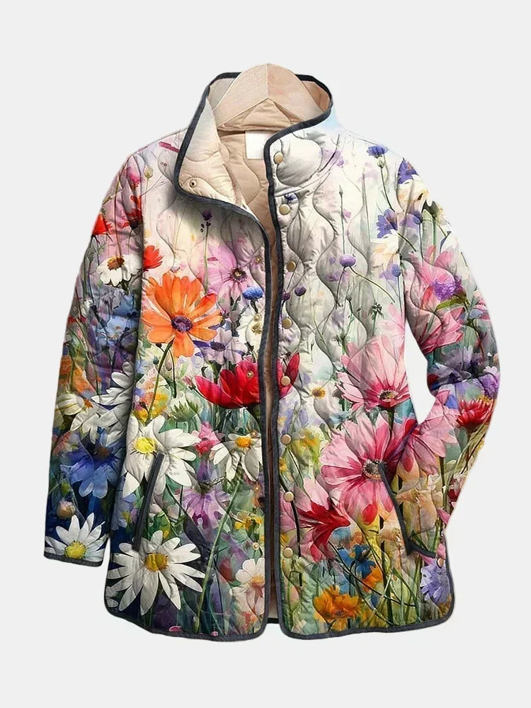 Marilena | Giacca Trapuntata Fiori dei Campi