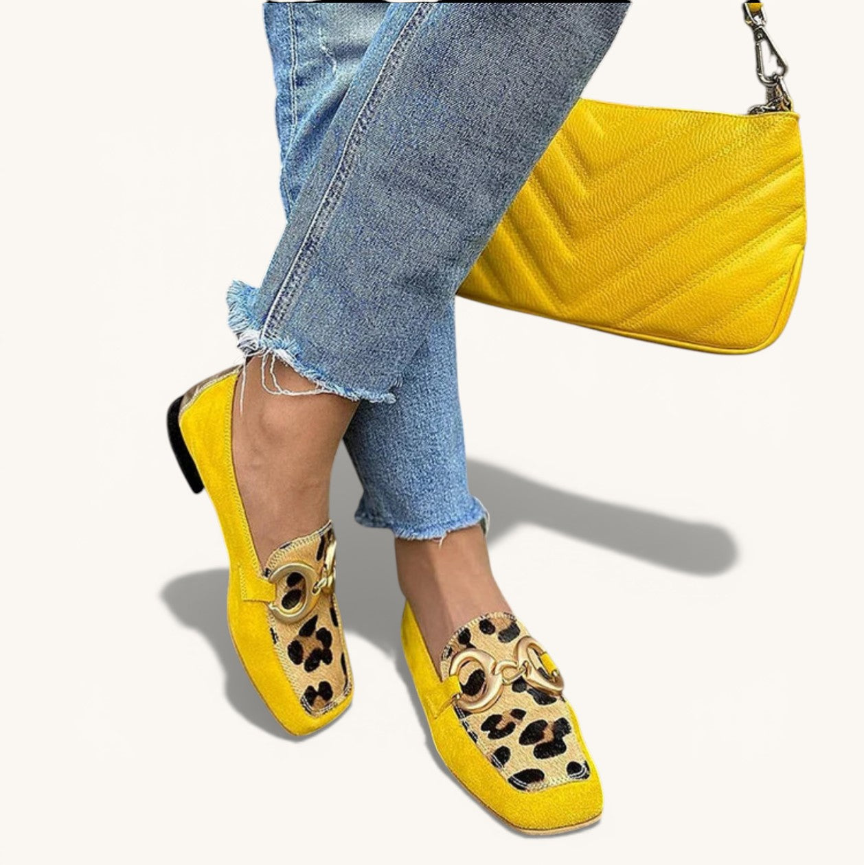 STELLE - Mocassini con stampa animalier