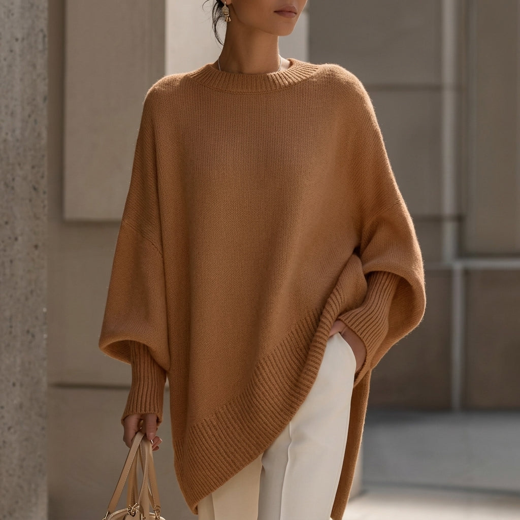 Giorgia | Maglione Oversize a Maglia con Collo Rotondo