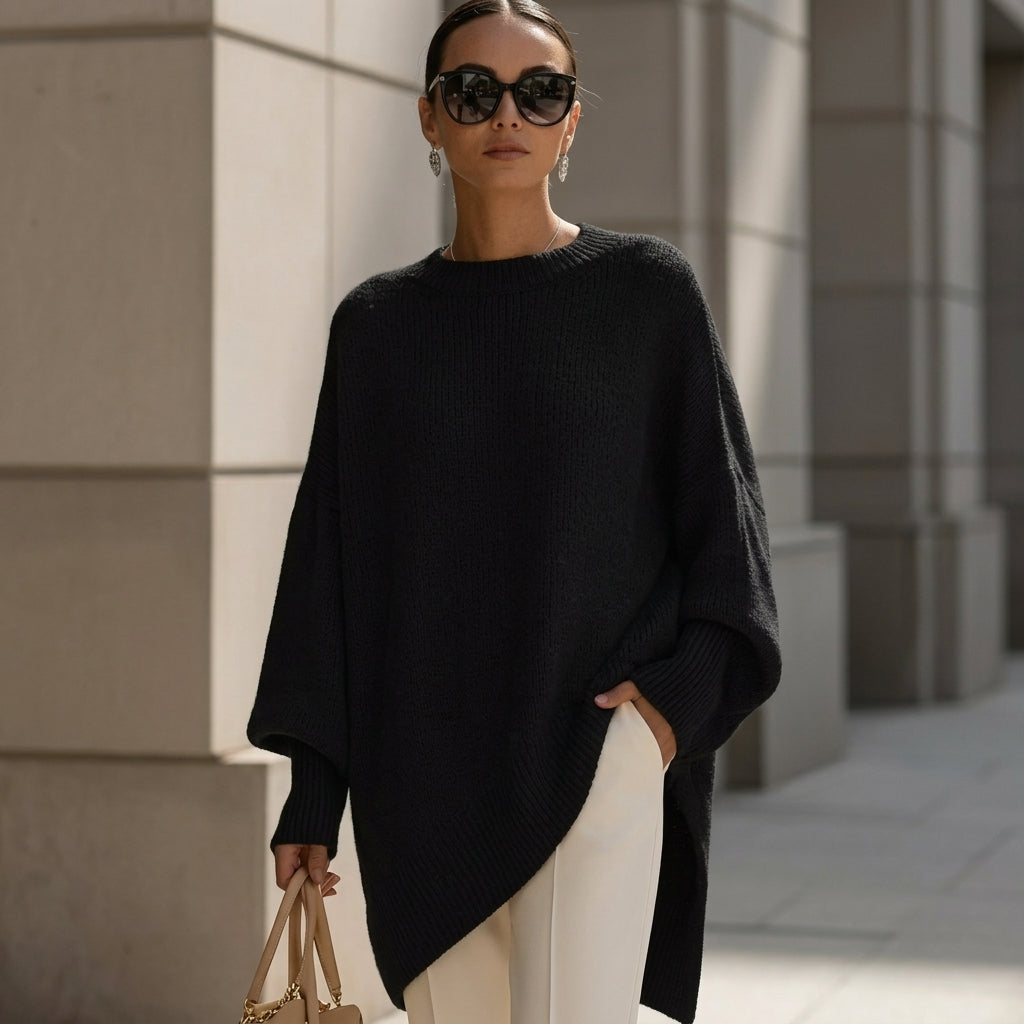 Giorgia | Maglione Oversize a Maglia con Collo Rotondo