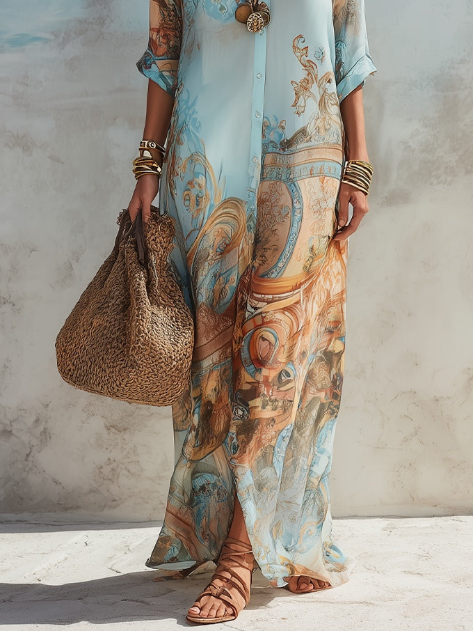 Serena | Sukienka Chemisier Mediterraneo