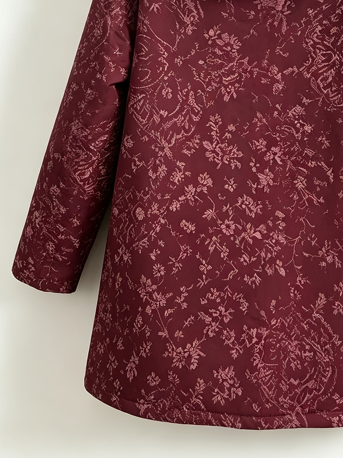 Rosemary™ | Cappotto con Cappuccio Foderato in Pile a Fiori