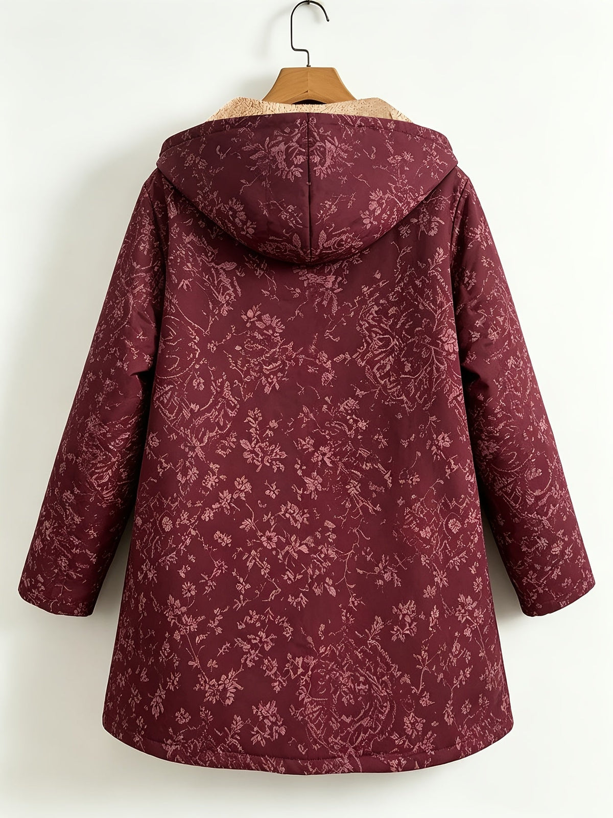 Rosemary™ | Cappotto con Cappuccio Foderato in Pile a Fiori