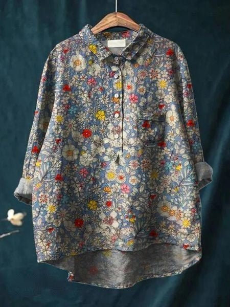 Lila | Elegancka bluzka w kwiaty