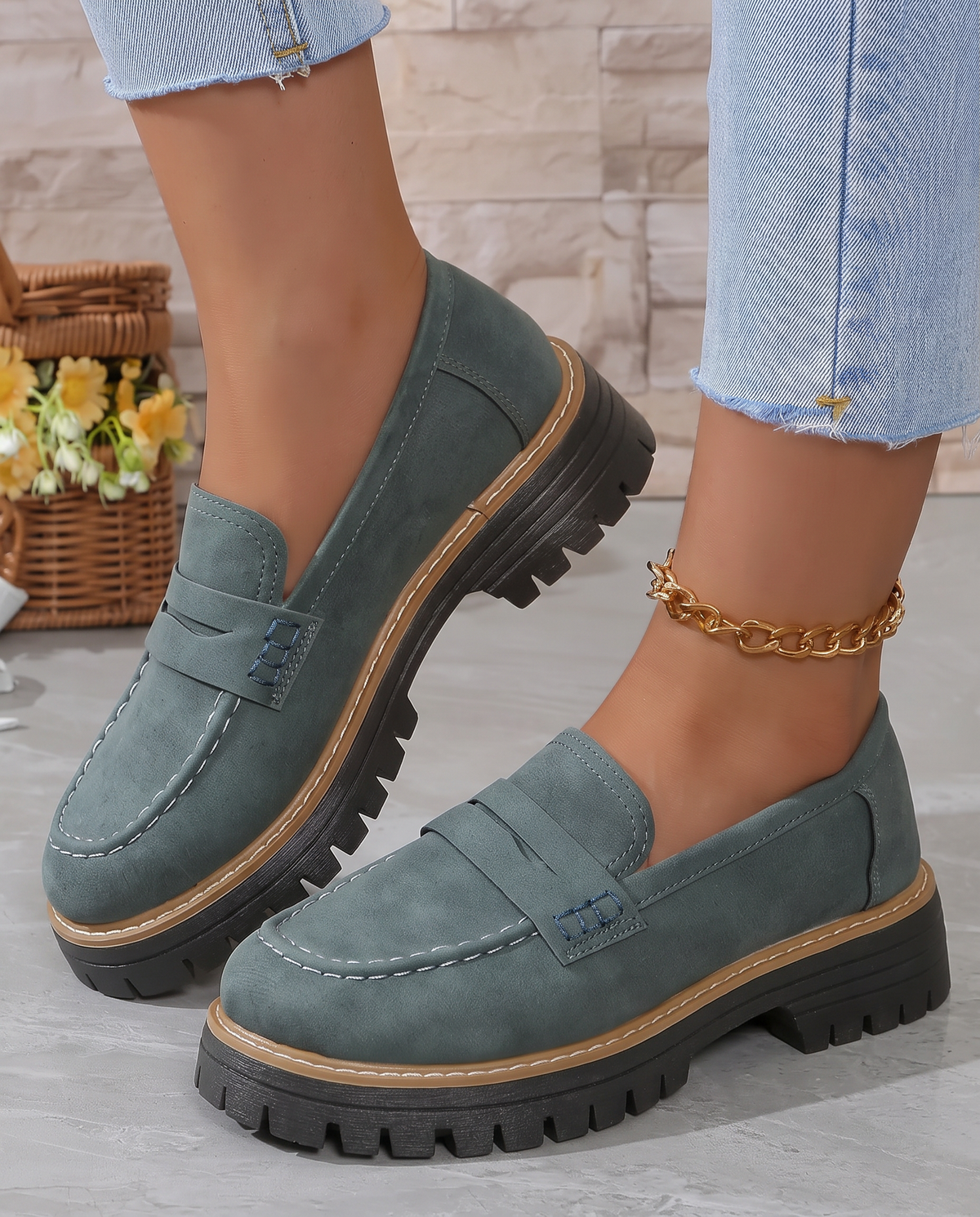 Mocassino Elena — Platform Tacco Grosso