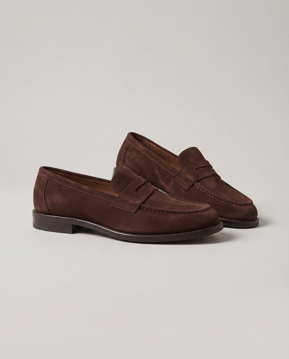 Mocassino Bianca — Penny in Camoscio