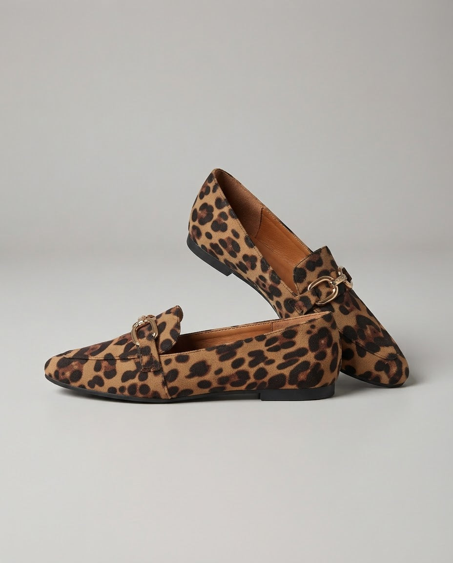 Mocassino Chiara — Leopardo Camoscio